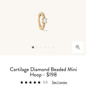 Mejuri beaded diamond cartilage hoop